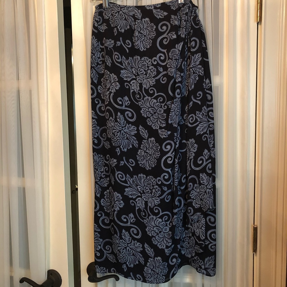 Saks Fifth Avenue Silk Wrap Skirt